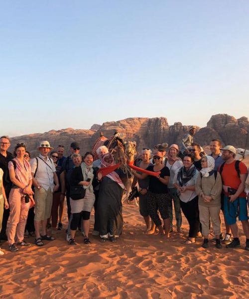 Photo avec notre étonnant visiteur